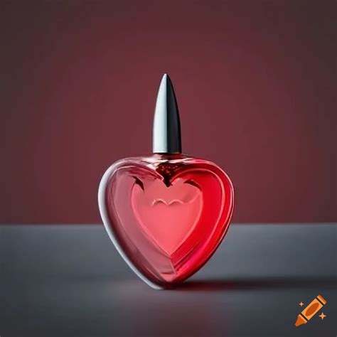 Red And Black Heart Shaped Perfume Bottle On Craiyon