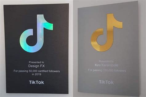 Custom Designed And Personalized Tiktok Follower Milestone Award Plaque