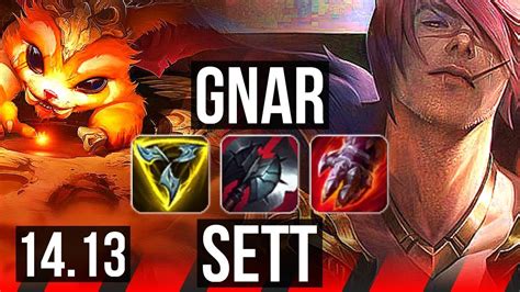 GNAR Vs SETT TOP 7 2 12 500 Games EUNE Master 14 13 YouTube