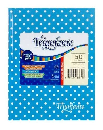 Cuaderno Triunfante Td Lunares 16x21 Cm 50 Hojas Rayado