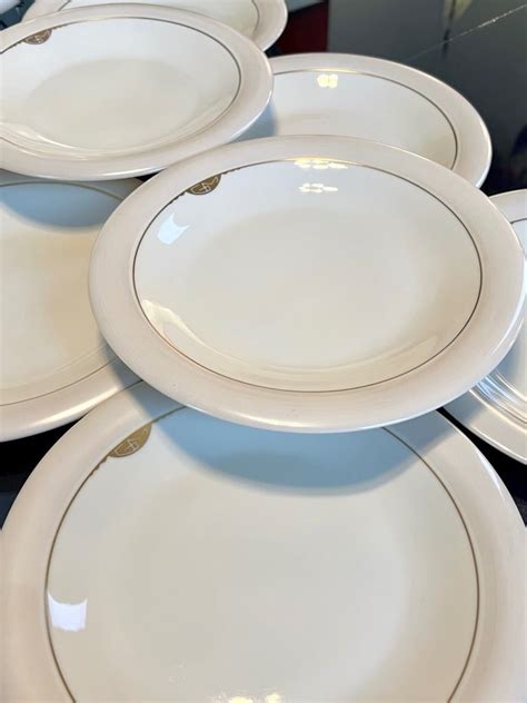 Proantic Assiettes Plates En Porcelaine Initiales Gm Rouard Hutsc