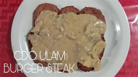 How To Cook Burger Steak Cdo Ulam Burger Steak Youtube