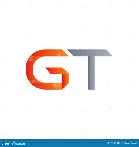 Initial Gt Letter Logo With Creative Modern Business Typography Vector