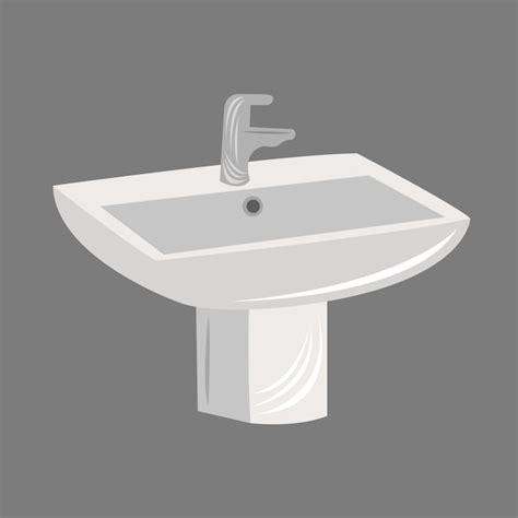 Premium Vector Wash Basin Sink Vector Illustration