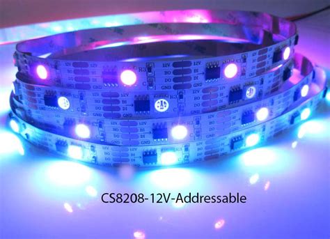 Newest CS8208 Digital Rgb 12v Individually Addressable Rgb LED Strip