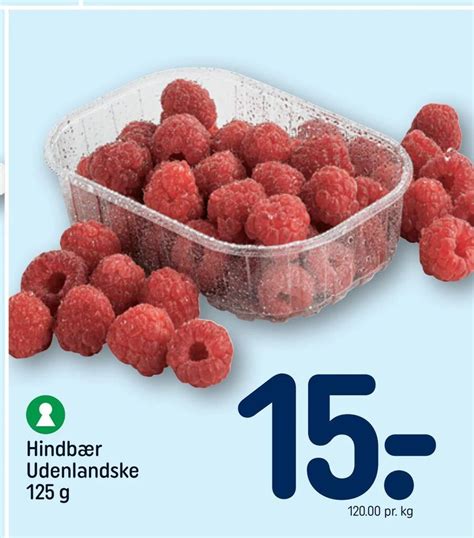 Hindbær udenlandske 125 g tilbud hos Rema 1000