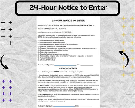 24 Hour Notice To Enter Landlord To Tenant 24 Hour Notice To Enter Form