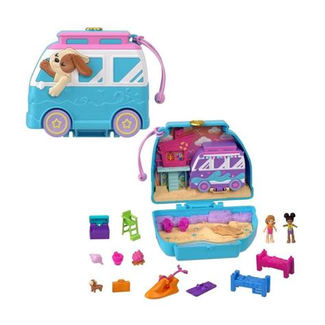 COFFRET CHIOT A LA PLAGE POLLY POCKET HRD36 MINI POUPEE POLLY PO