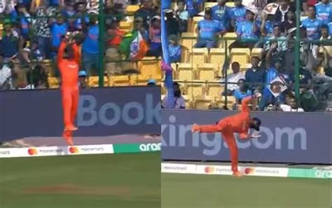 Teja Nidamanuru Takes A Sensational Catch To Dismiss India S Shubman Gill