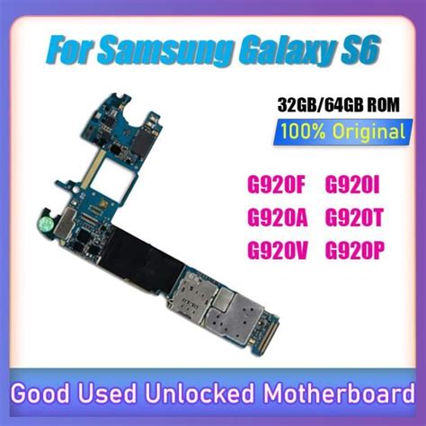 G920i Carte mère originale débloquée pour Samsung Galaxy S6 système