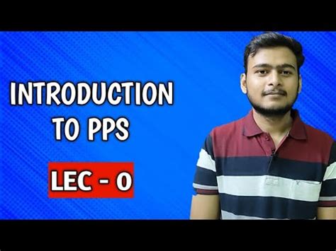 Programming For Problem Solving Complete Syllabus Overview Lec 1