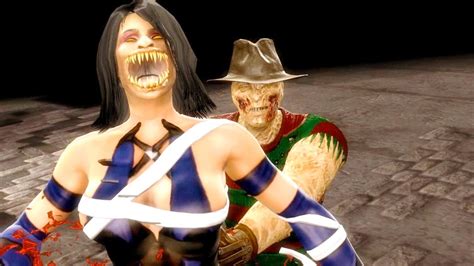 Mortal Kombat 9 All Fatalities And X Rays On Mileena Mk Vs Dc Costume