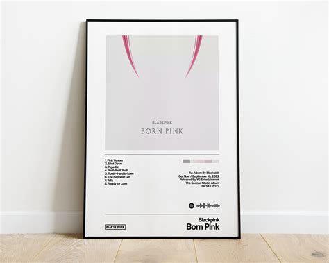 Blackpink - Born Pink - Album Artwork White Print Vintage Poster sold ...