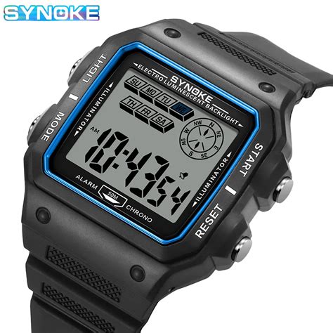 Synoke Outdoor Military Digital Watch For Men Fashion Retro Men Watch