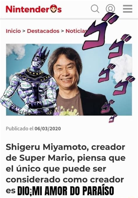 Shigeru Miyamoto Creador De Super Mario Piensa Que El único Que Puede Ser Considerado Como