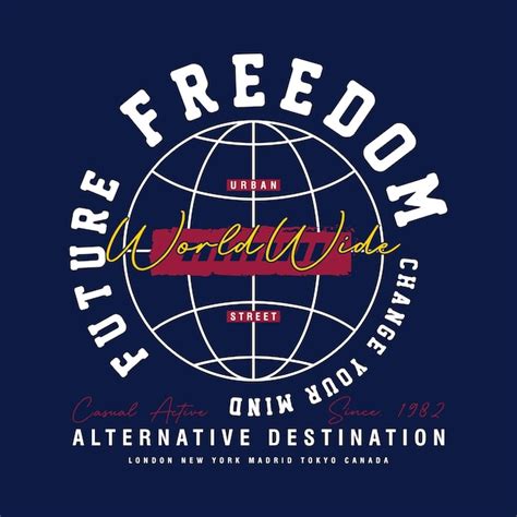 Premium Vector Future Freedom Lettering Abstract Typography Design