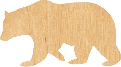 Bear Wooden Laser Cut Out Shape Great For Crafting Etsy