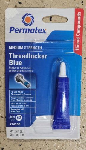 Permatex Medium Strength Threadlocker Blue Ml Ebay