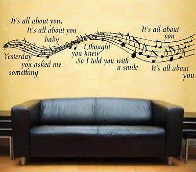 McFly It's All About You Lyrics Wall Art Vinyl Sticker Music Notes Mc ...