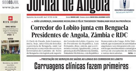 Capa Jornal De Angola De