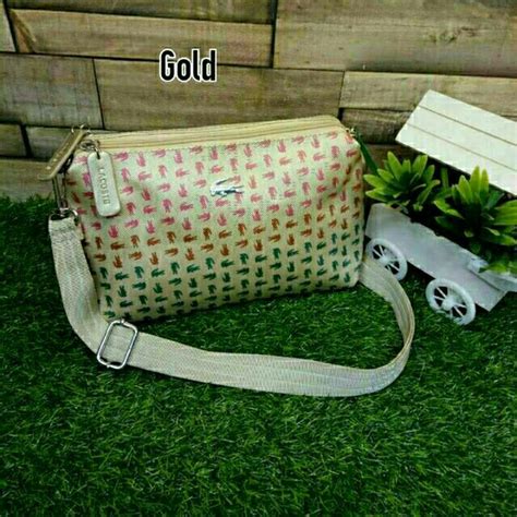 Jual Tas Lacoste Sling Ombre 2 Ruang Emas Shopee Indonesia