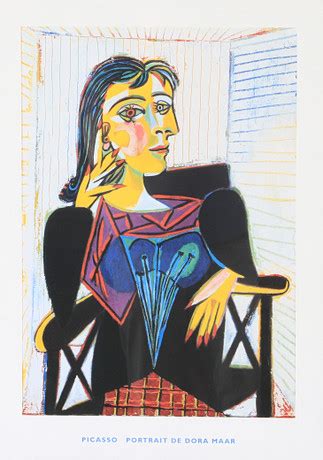 Pablo Picasso Efter Dora Maar Tryck Konst Grafik Auctionet