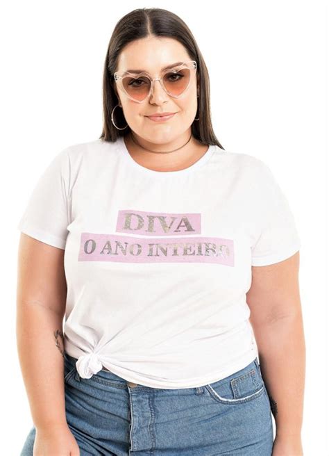 Blusa Diva Branco Miss Masy Plus Miss Masy Plus