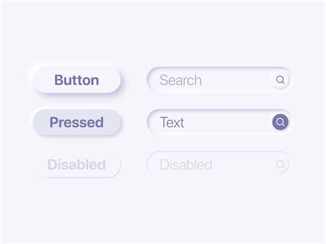 Neumorphic Buttons And Text Fields Figma