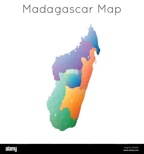 Madagascar Polygonal Map Hi Res Stock Photography And Images Alamy