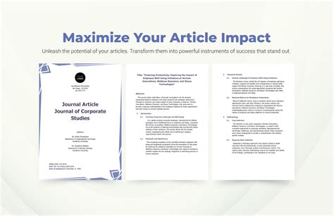 Journal Article Template in Word, PDF, Google Docs - Download ...