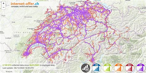 G G Netzabdeckung Schweiz Salt Swisscom Sunrise Abdeckung