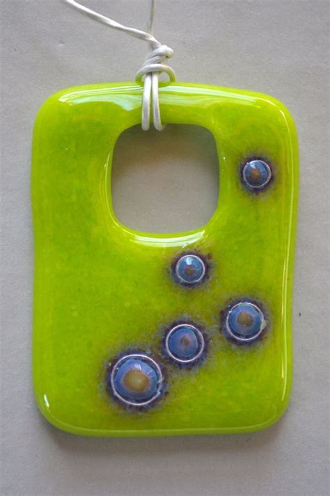 Pin By Kenda Davis 3 Peat On Chartreuse And Periwinkle Fused Glass Art Fused Glass Jewelry