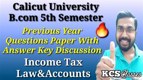 Income Tax Law And Accounts Previous Year Question Paper With Answer