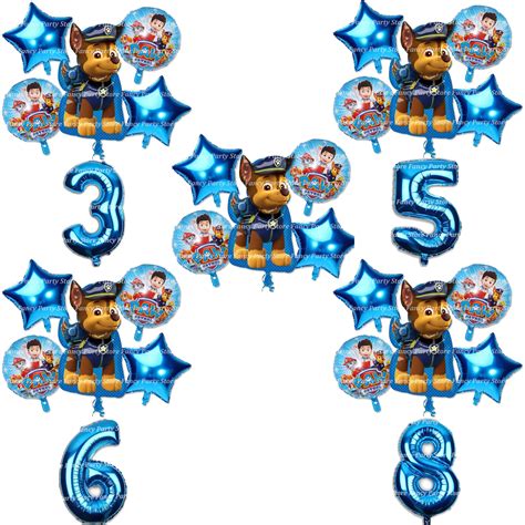 Paw Patrol Chase Birthday Balloons Party Decorations for Boys - Etsy