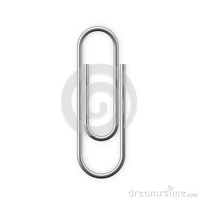 Realistic Paperclip Icon Paper Clip Attachment With Shadow Attach