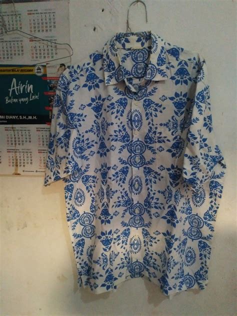 Kemeja Ala Hawaii Corak Batiik JUMBO Ld 124 Cm Pj Baju 73 Cm