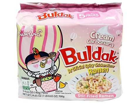 Samyang Buldak Cream Carbonara Hot Chicken Flavor Ramen 5 Packs Stir