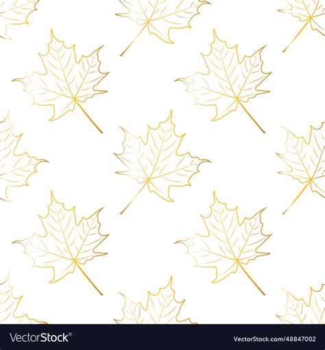 Fall leaf seamless pattern autumn foliage Vector Image