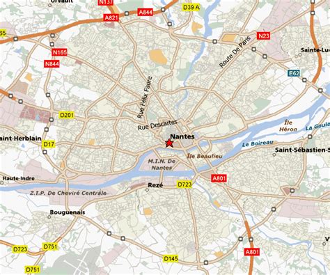 Nantes Map - France