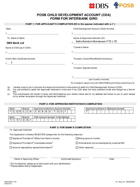 Fillable Online Posb Cda Giro Form Fill Online Printable Fillable