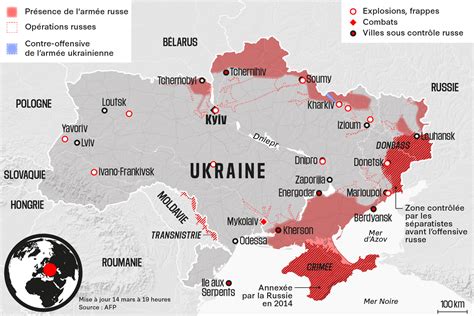 Guerre en Ukraine la carte de lévolution des bombardements et de l