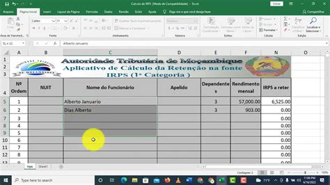 Calculo Do Imposto Sobre Rendimentos De Pessoas Singulares Irps Boca Livre Youtube