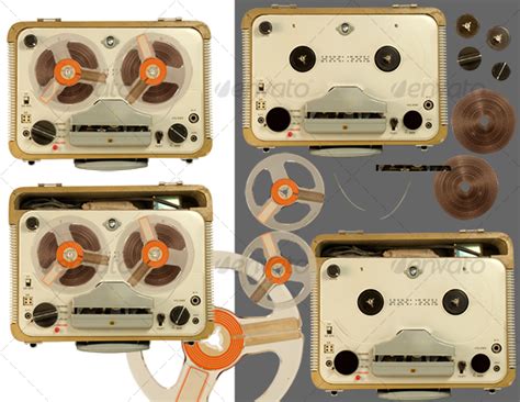 Old tape recorder parts | GraphicRiver