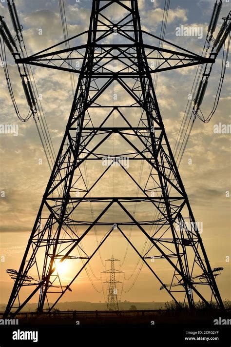 Pylons In The Distance Hi Res Stock Photography And Images Alamy