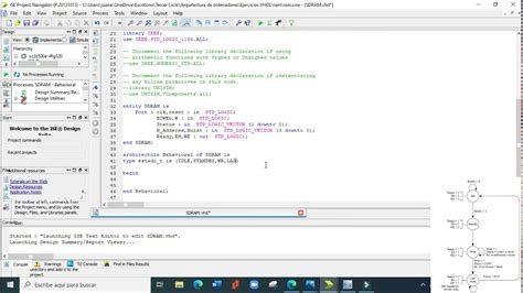 Static Random Access Memory Sram En Vhdl Ise Design Youtube