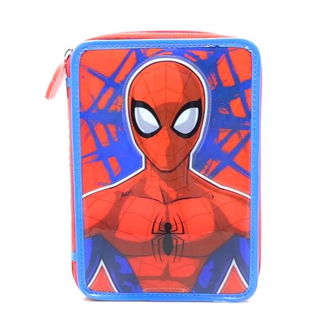 CARTUCHERA CRESKO SPIDERMAN PVC 1 PISO INCLUYE ÚTILES