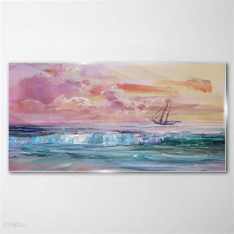 Coloray Obraz Na Szkle Malarstwo Ocean Morze Statek 120x60 Cm