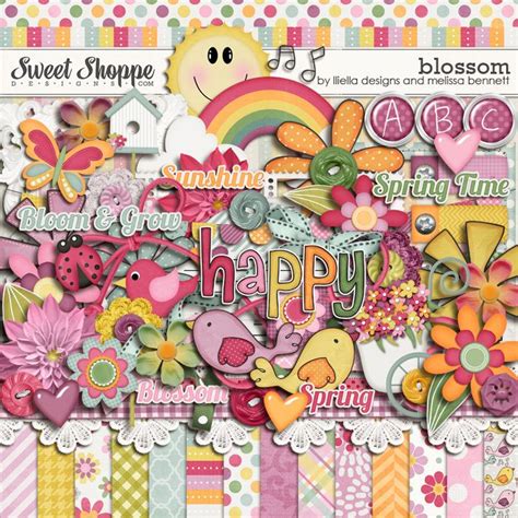 A Digital Scrapbook Page With Flowers And Butterflies