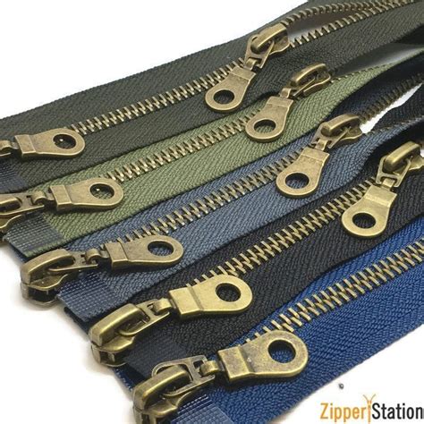 Antique Brass Way Zips