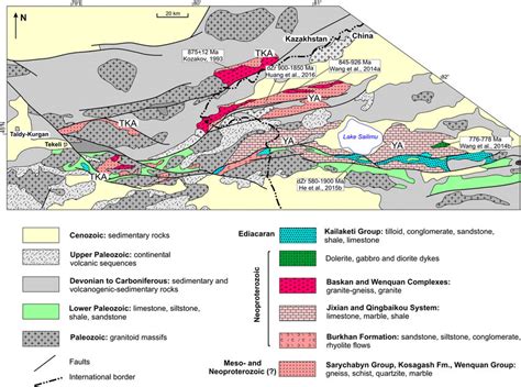 A Geological Sketch Map Of The Southeastern Part Of The Aktau Yili